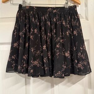 Floral Black Skirt